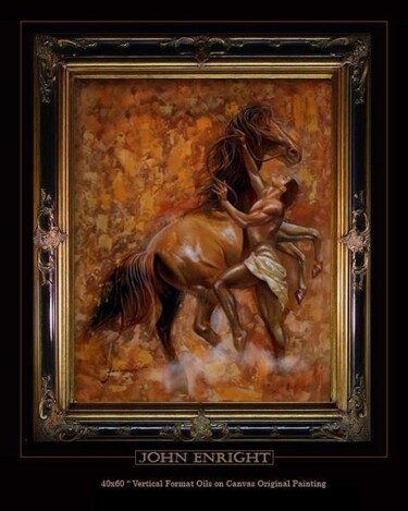 Malerei mit dem Titel ""Tje Rider of Athen…" von John Enright, Original-Kunstwerk