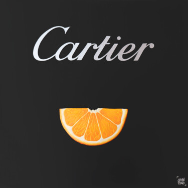 Γλυπτική με τίτλο "Cartier d'Orange" από John Fluo, Αυθεντικά έργα τέχνης, Πηλός