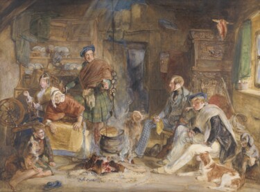 「L'hospitalité des H…」というタイトルの絵画 John Frederick Lewisによって, オリジナルのアートワーク, オイル