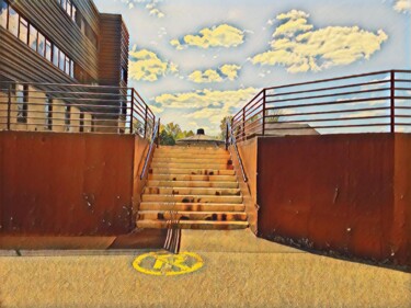 Arts numériques intitulée "Escalier" par John G, Œuvre d'art originale, Acrylique