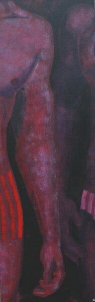 Pittura intitolato "Baigneurs Rouges" da John Gormsen, Opera d'arte originale, Acrilico Montato su artwork_cat.