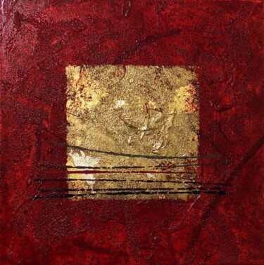Painting titled "Composition l Gold…" by John Gormsen, Original Artwork, Oil