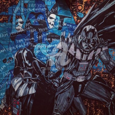 Pintura titulada "Dart Vader" por John Karter, Obra de arte original, Lápiz