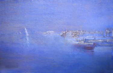 Malerei mit dem Titel "Bord de mer" von Le Moigne, Original-Kunstwerk, Aquarell