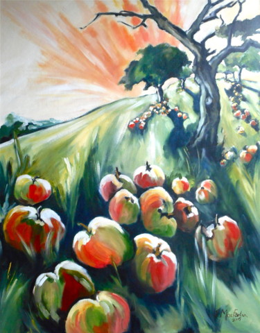 Painting titled "Golden Apples of th…" by John Macfarlan, Original Artwork, Oil