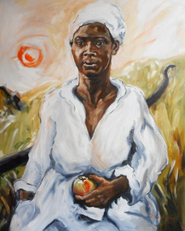 Painting titled "Eve and the Apple" by John Macfarlan, Original Artwork, Oil