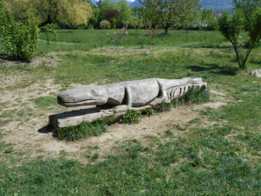 Photography titled "Sculpture à Aix les…" by John Maggox, Original Artwork, Non Manipulated Photography