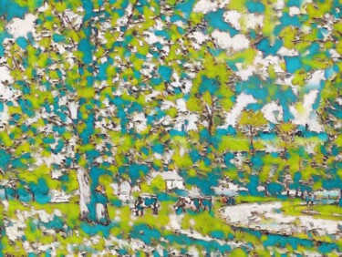 Digitale Kunst mit dem Titel "Alfred Sisley - Clo…" von John Mailly, Original-Kunstwerk, 2D digitale Arbeit