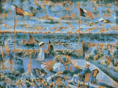 Digitale Kunst mit dem Titel "Claude Monet - Clon…" von John Mailly, Original-Kunstwerk, 2D digitale Arbeit