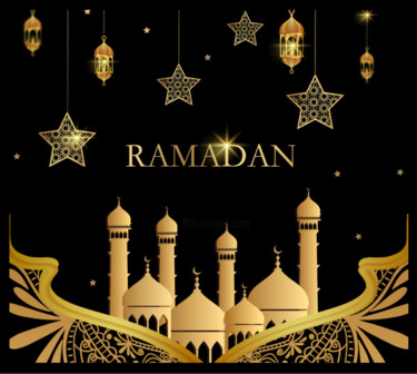 Arte digitale intitolato "Ramadan 01" da John Mailly, Opera d'arte originale, Lavoro digitale 2D