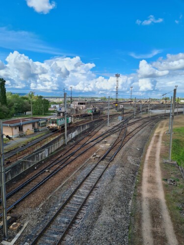 Фотография под названием "Gare de triage chem…" - John Mailly, Подлинное произведение искусства, Не манипулируемая фотография