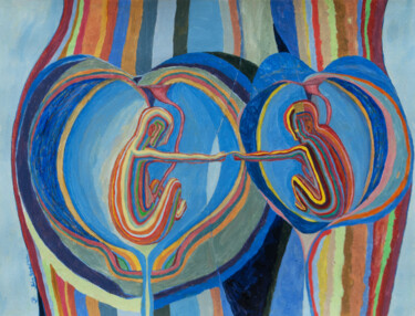 Peinture intitulée "Love" par John Powell, Œuvre d'art originale, Acrylique