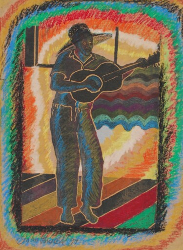 Pittura intitolato "irie-reggae 2" da John Powell, Opera d'arte originale, Pastello