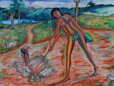 Peinture intitulée "EVE .jpg" par John Powell, Œuvre d'art originale, Acrylique