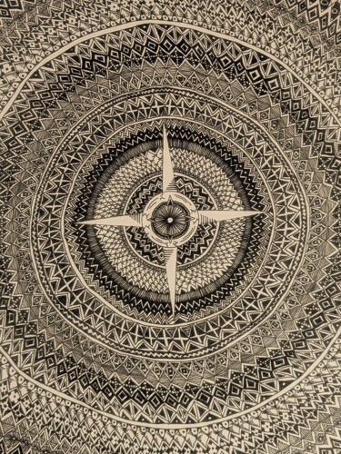 Dessin intitulée "Eyeball" par John Stubbs, Œuvre d'art originale, Encre