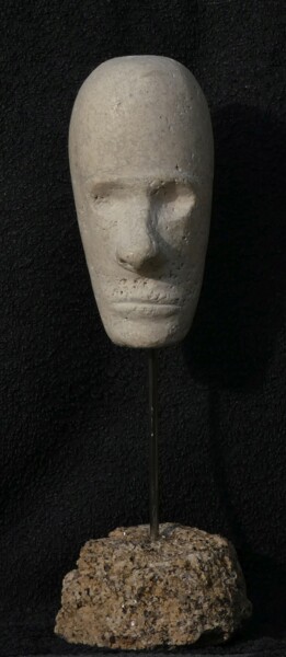 Sculpture titled "The Head" by John Vesty, Original Artwork, Stone