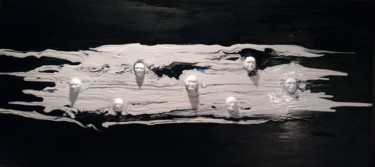 Peinture intitulée "les Anges Gardienne…" par John Vine, Œuvre d'art originale, Acrylique