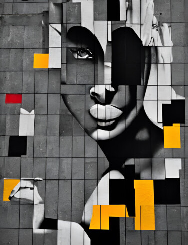 Arts numériques intitulée "Street art nº6" par Johnbent Creator, Œuvre d'art originale, Collage numérique