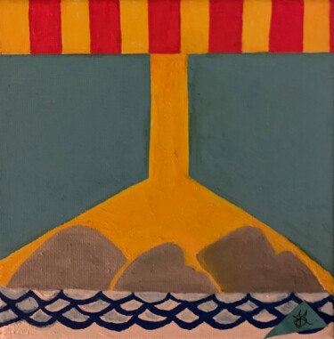 Pintura titulada "Cote d' Azur" por John Boudreau, Obra de arte original, Acrílico