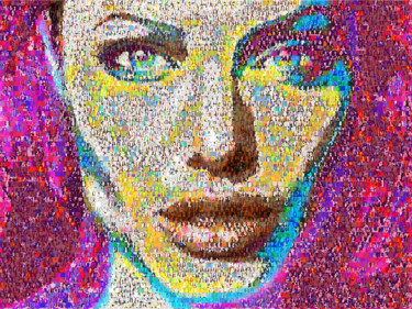 Painting titled "angelina-ii-collage…" by Johnlijo Bluefish, Original Artwork