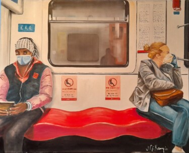 Painting titled "Metro 3" by Mc Kenzie, Original Artwork, Oil