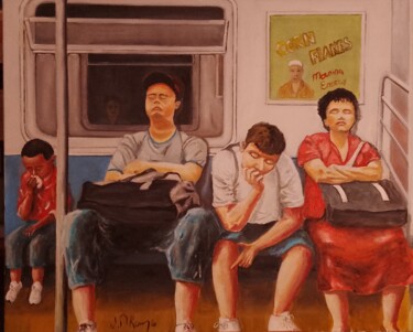 Peinture intitulée "le 5 eme de la seri…" par Mc Kenzie, Œuvre d'art originale, Huile
