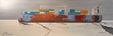 Pintura titulada "Commerce gelé" por Mc Kenzie, Obra de arte original, Oleo