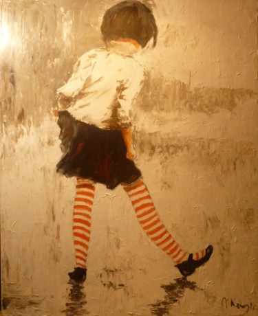 Pintura intitulada "petite fille des vi…" por Mc Kenzie, Obras de arte originais