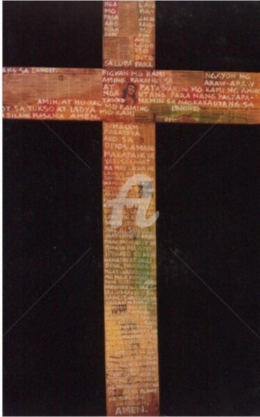 Painting titled "The Cross" by Johnny E.S.J. Otilano, Original Artwork