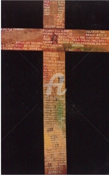 Painting titled "The Cross" by Johnny E.S.J. Otilano, Original Artwork