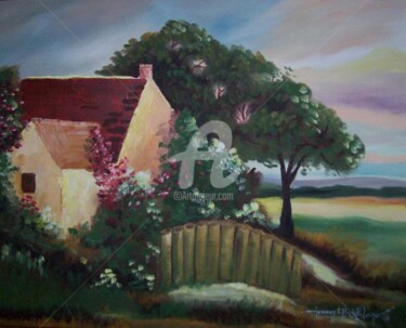 Painting titled "Countryside" by Johnny E.S.J. Otilano, Original Artwork, Oil