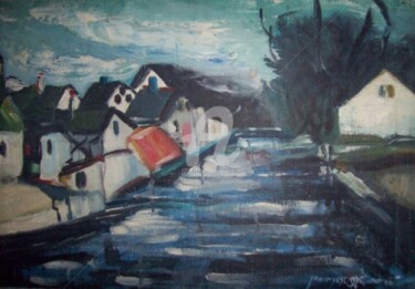 Painting titled "After The Rain I" by Johnny E.S.J. Otilano, Original Artwork, Oil