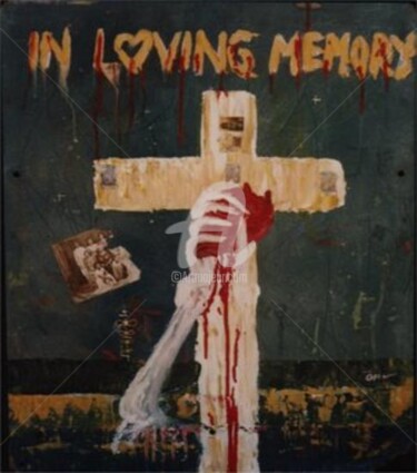 Painting titled "In Loving Memory" by Johnny E.S.J. Otilano, Original Artwork, Oil