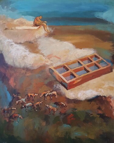 Peinture intitulée "City of Dogs" par Johnny Semaan, Œuvre d'art originale, Acrylique