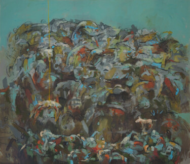 Картина под названием "Accumulation" - Johnny Semaan, Подлинное произведение искусства, Акрил