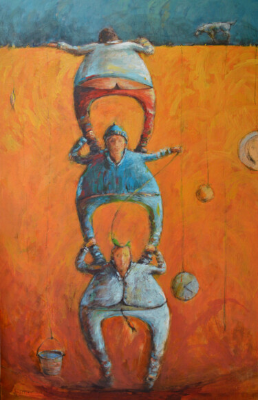 Malerei mit dem Titel "Remnants of childho…" von Johnny Semaan, Original-Kunstwerk, Acryl