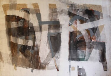 Malerei mit dem Titel "Composition Brown" von Johnny Semaan, Original-Kunstwerk, Acryl