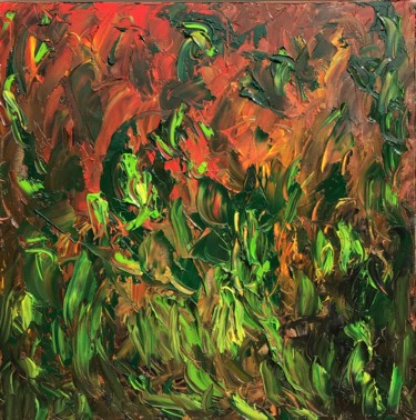 Painting titled "DISARRAY" by John O’Sullivan, Original Artwork, Oil Mounted on Wood Stretcher frame