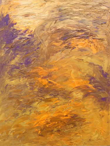 Painting titled "Shades of Yellow" by John O’Sullivan, Original Artwork, Oil Mounted on Wood Stretcher frame