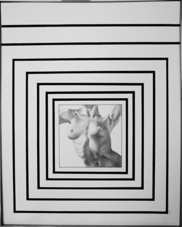 Dessin intitulée "WINDOWS 005" par John Rothschild, Œuvre d'art originale, Crayon
