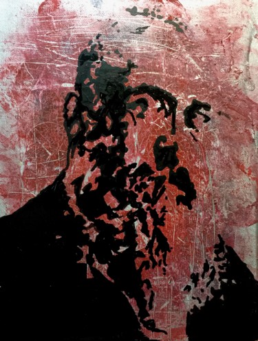 Painting titled "Claude Monet" by John Von Brown, Original Artwork, Acrylic