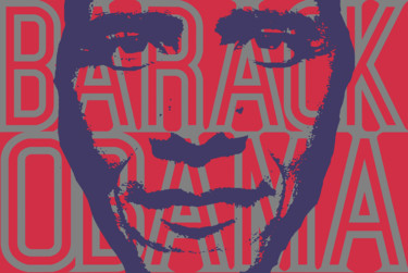 Peinture intitulée "Barack Obama" par John Von Brown, Œuvre d'art originale