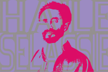 Peinture intitulée "Haile Selassie" par John Von Brown, Œuvre d'art originale