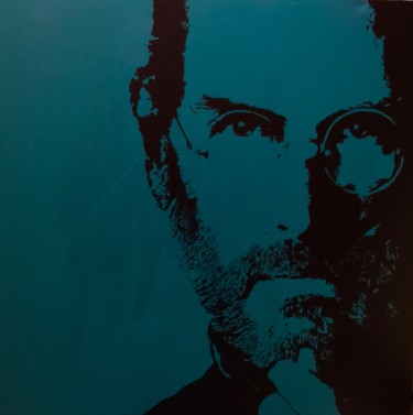 Peinture intitulée "Steve Jobs" par John Von Brown, Œuvre d'art originale, Encre