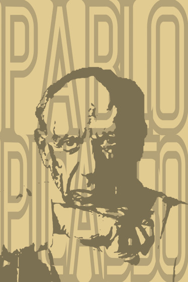 Painting titled "Pablo Picasso" by John Von Brown, Original Artwork