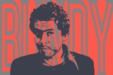Digitale Kunst mit dem Titel "Ted Bundy" von John Von Brown, Original-Kunstwerk