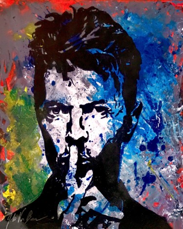 Painting titled "David Bowie "Stardu…" by John Von Brown, Original Artwork, Acrylic
