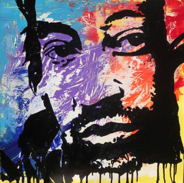 Peinture intitulée "Serge Gainsbourg" par John Von Brown, Œuvre d'art originale, Acrylique