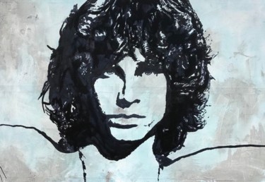 Peinture intitulée "Jim  Morrison" par John Von Brown, Œuvre d'art originale, Acrylique