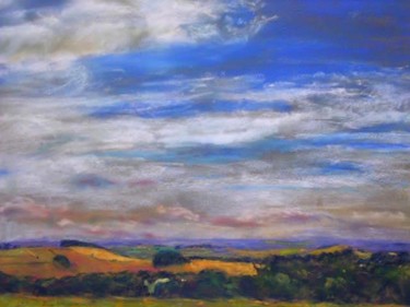 Painting titled "View from Hardwick…" by John Wright, Original Artwork, Oil
